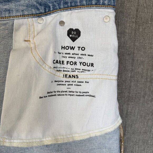 Madewell The Perfect Vintage Straight Jeans Exposed Button Fly: Sedalia Wash - Picture 11 of 15